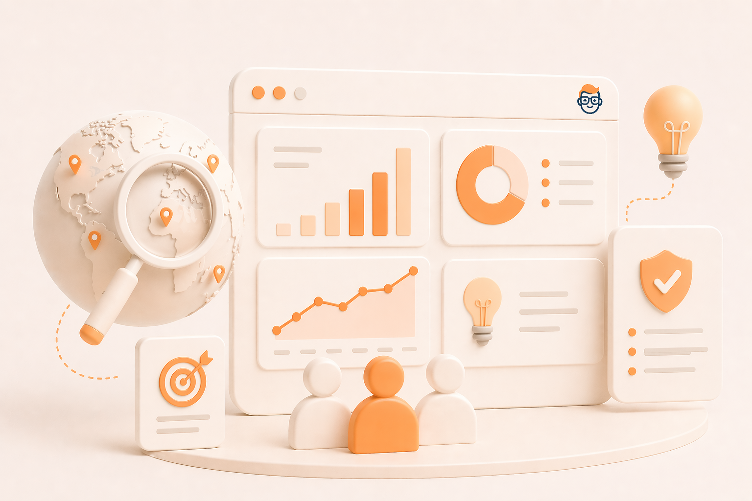 Visual van dashboardanalyse, doelgroepinzichten en internationale dataverzameling
